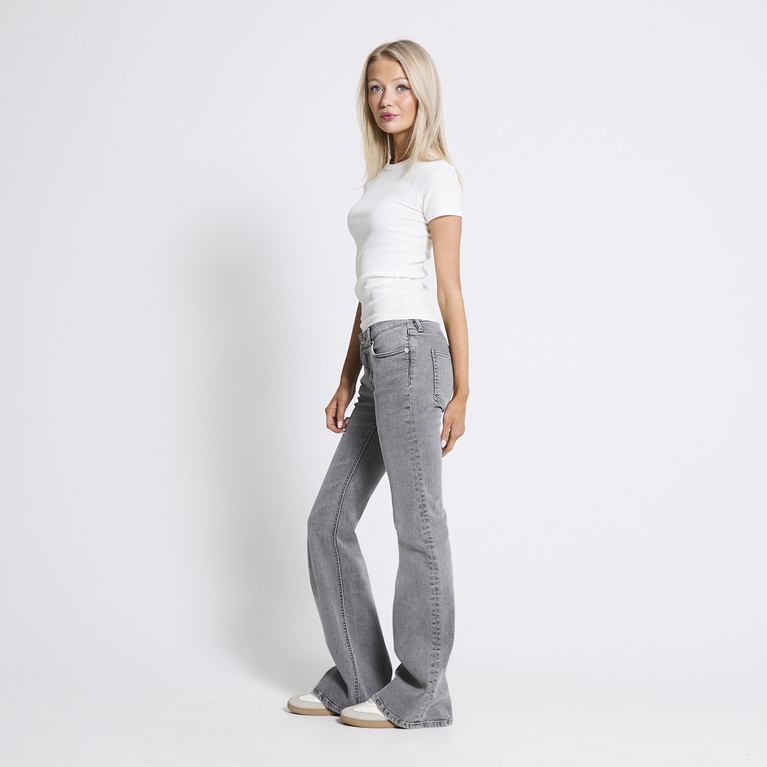 Low waist flare jeans "Bell" Grey